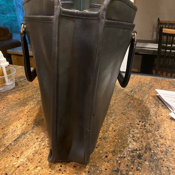 Coach black leather briefcase unisex - Picture 3 of 6